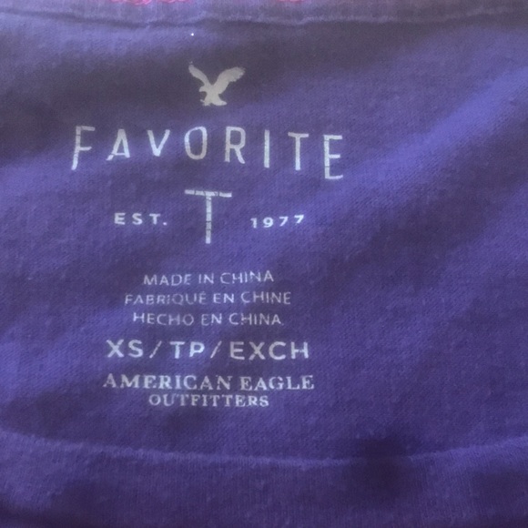 American eagle extra small, purple shirt with Eagle. - Picture 2 of 2